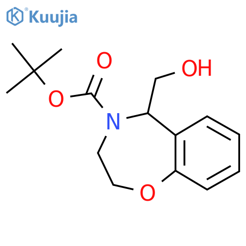 Tert-butyl 5-(hydroxymethyl)-2,3,4,5-tetrahydro-1,4-benzoxazepine-4-carboxylate structure