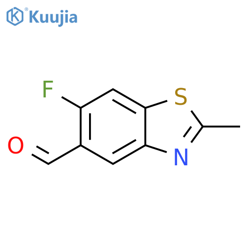 6-fluoro-2-methyl-1,3-benzothiazole-5-carbaldehyde structure