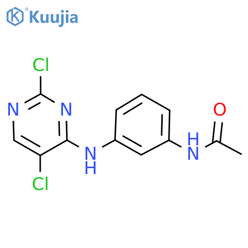N-{3-[(2,5-dichloropyrimidin-4-yl)amino]phenyl}acetamide structure
