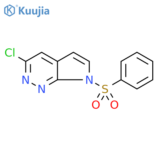 7-Benzenesulfonyl-3-chloro-7H-pyrrolo[2,3-c]pyridazine structure