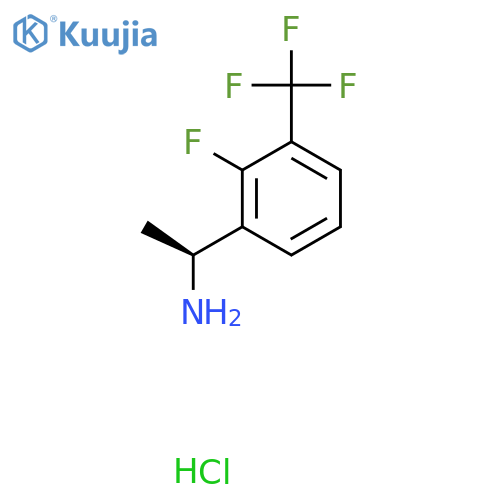 (1S)-1-2-fluoro-3-(trifluoromethyl)phenylethan-1-amine hydrochloride structure