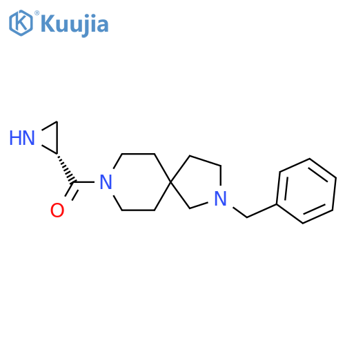 8-[(2R)-aziridine-2-carbonyl]-2-benzyl-2,8-diazaspiro[4.5]decane structure