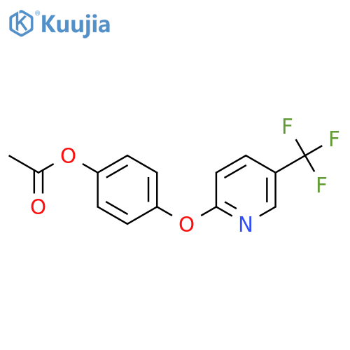 4-{5-(trifluoromethyl)pyridin-2-yloxy}phenyl acetate structure