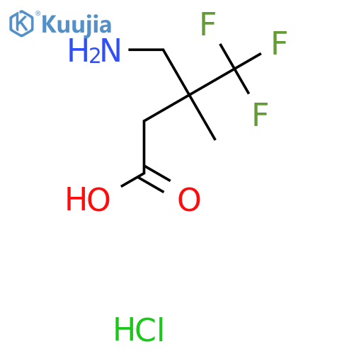 4-amino-3-methyl-3-(trifluoromethyl)butanoic acid hydrochloride structure