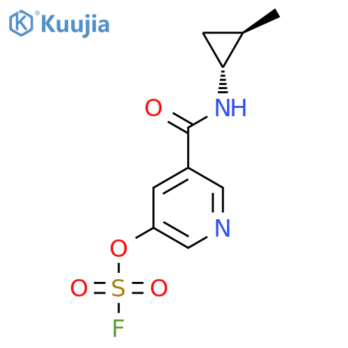 rac-5-{(1R,2R)-2-methylcyclopropylcarbamoyl}pyridin-3-yl sulfurofluoridate structure