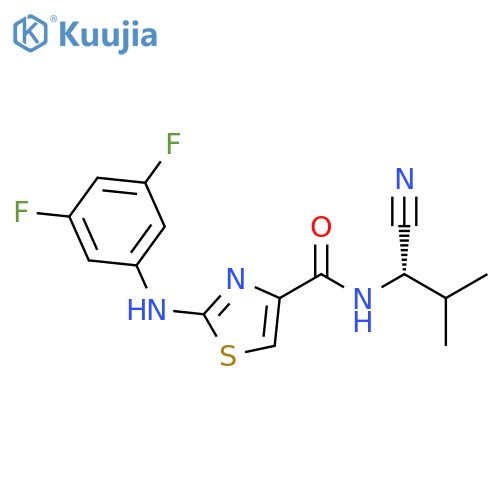 N-[(1S)-1-Cyano-2-methylpropyl]-2-[(3,5-difluorophenyl)amino]-4-thiazolecarboxamide structure