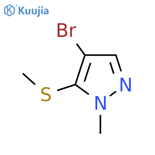 4-bromo-1-methyl-5-(methylsulfanyl)-1H-pyrazole structure