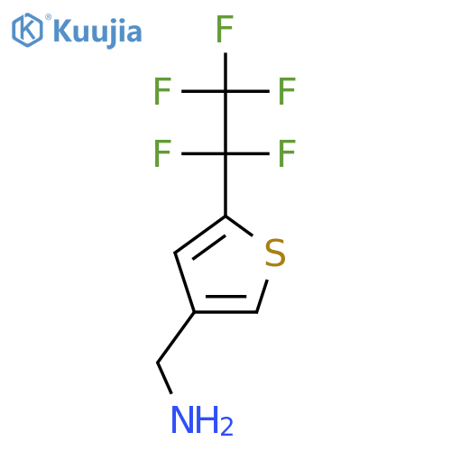 1-5-(1,1,2,2,2-pentafluoroethyl)thiophen-3-ylmethanamine structure