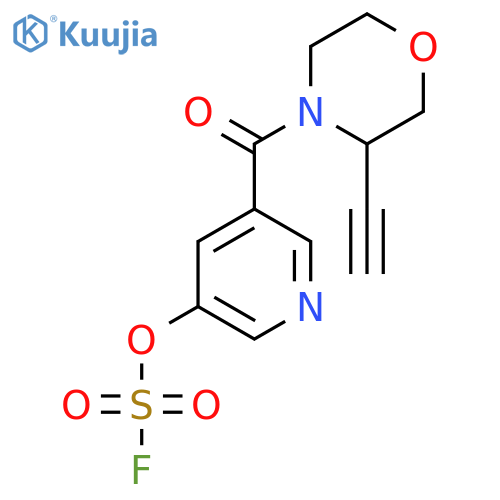 3-Ethynyl-4-(5-fluorosulfonyloxypyridine-3-carbonyl)morpholine structure