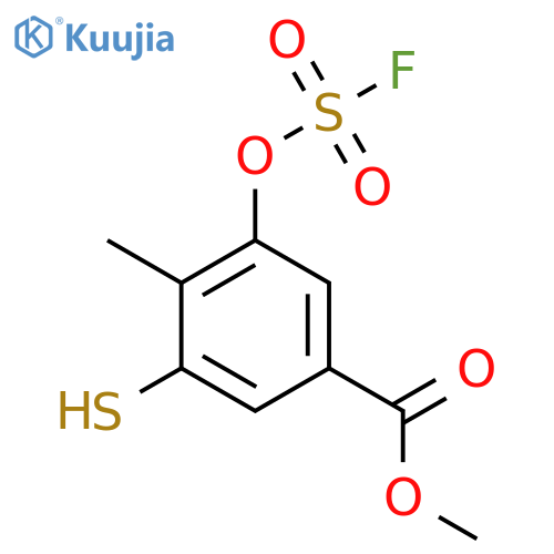 methyl 3-(fluorosulfonyl)oxy-4-methyl-5-sulfanylbenzoate structure