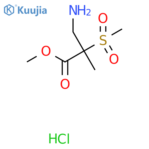 Methyl 3-amino-2-methanesulfonyl-2-methylpropanoate hydrochloride structure