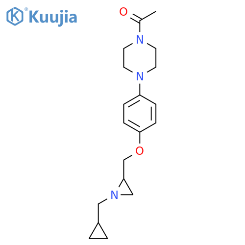 1-[4-[4-[[1-(Cyclopropylmethyl)aziridin-2-yl]methoxy]phenyl]piperazin-1-yl]ethanone structure