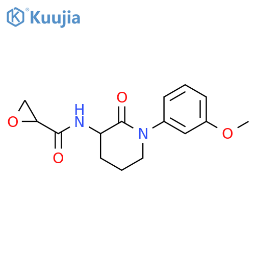 N-[1-(3-methoxyphenyl)-2-oxopiperidin-3-yl]oxirane-2-carboxamide structure