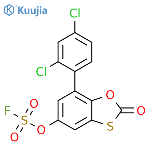 7-(2,4-Dichlorophenyl)-5-[(fluorosulfonyl)oxy]-1,3-benzoxathiol-2-one structure