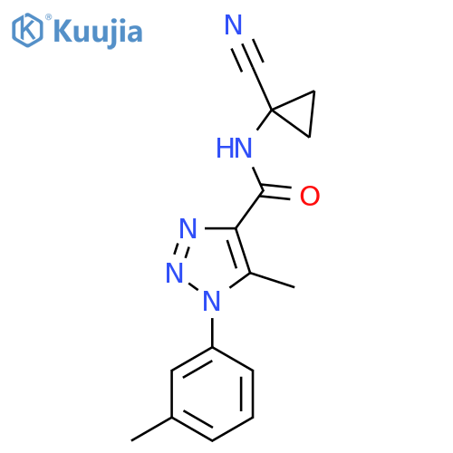 N-(1-Cyanocyclopropyl)-5-methyl-1-(3-methylphenyl)triazole-4-carboxamide structure