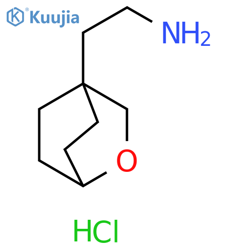 2-{2-oxabicyclo2.2.2octan-4-yl}ethan-1-amine hydrochloride structure