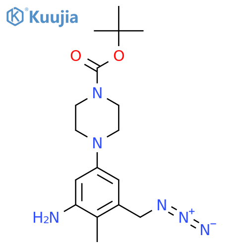 tert-butyl 4-3-amino-5-(azidomethyl)-4-methylphenylpiperazine-1-carboxylate structure