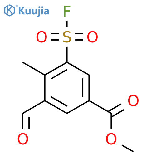 Methyl 3-(fluorosulfonyl)-5-formyl-4-methylbenzoate structure