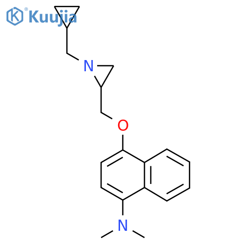 4-[[1-(Cyclopropylmethyl)aziridin-2-yl]methoxy]-N,N-dimethylnaphthalen-1-amine structure
