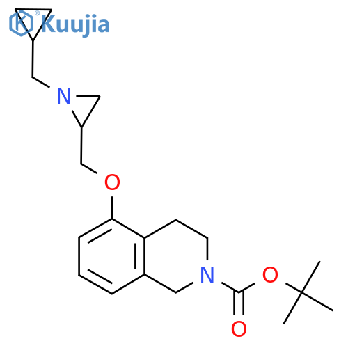 Tert-butyl 5-[[1-(cyclopropylmethyl)aziridin-2-yl]methoxy]-3,4-dihydro-1H-isoquinoline-2-carboxylate structure