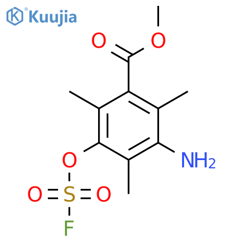 methyl 3-amino-5-(fluorosulfonyl)oxy-2,4,6-trimethylbenzoate structure