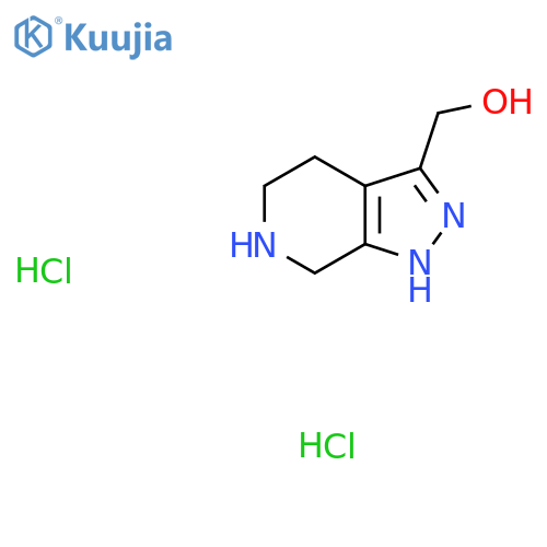 4,5,6,7-Tetrahydro-1H-pyrazolo[3,4-c]pyridin-3-ylmethanol;dihydrochloride structure