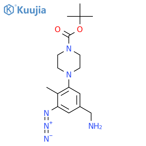 tert-butyl 4-5-(aminomethyl)-3-azido-2-methylphenylpiperazine-1-carboxylate structure