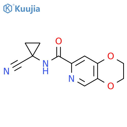 N-(1-cyanocyclopropyl)-2H,3H-1,4dioxino2,3-cpyridine-7-carboxamide structure
