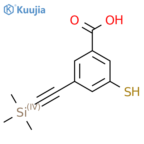 3-sulfanyl-5-2-(trimethylsilyl)ethynylbenzoic acid structure