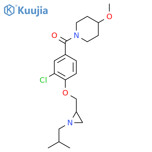 1-(3-Chloro-4-{[1-(2-methylpropyl)aziridin-2-yl]methoxy}benzoyl)-4-methoxypiperidine structure