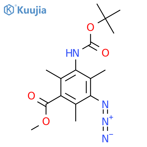 methyl 3-azido-5-{(tert-butoxy)carbonylamino}-2,4,6-trimethylbenzoate structure