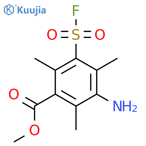 Methyl 3-amino-5-(fluorosulfonyl)-2,4,6-trimethylbenzoate structure