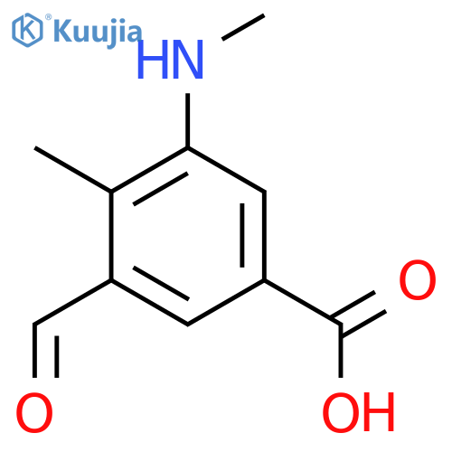 3-Formyl-4-methyl-5-(methylamino)benzoic acid structure