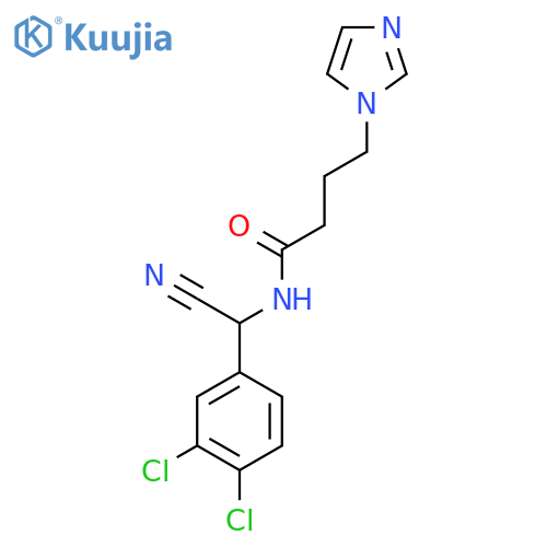 N-[Cyano-(3,4-dichlorophenyl)methyl]-4-imidazol-1-ylbutanamide structure