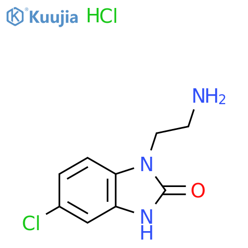 1-(2-aminoethyl)-5-chloro-2,3-dihydro-1H-1,3-benzodiazol-2-one hydrochloride structure