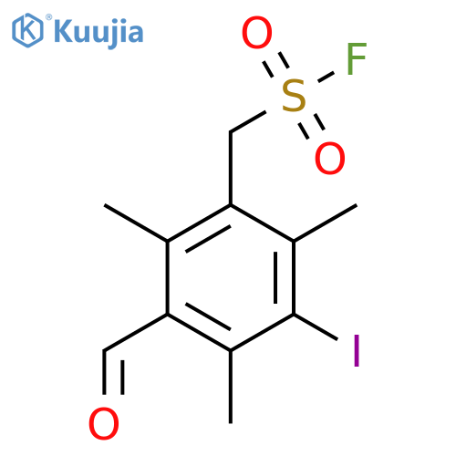 (3-Formyl-5-iodo-2,4,6-trimethylphenyl)methanesulfonyl fluoride structure
