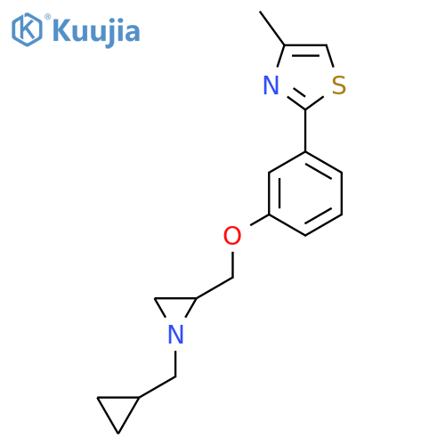 2-(3-{[1-(Cyclopropylmethyl)aziridin-2-yl]methoxy}phenyl)-4-methyl-1,3-thiazole structure