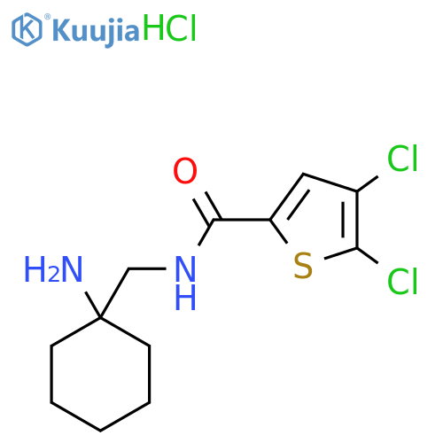 N-(1-aminocyclohexyl)methyl-4,5-dichlorothiophene-2-carboxamide hydrochloride structure