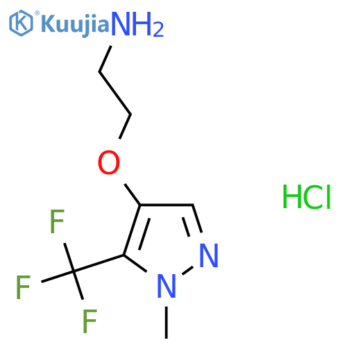 2-[1-Methyl-5-(trifluoromethyl)pyrazol-4-yl]oxyethanamine;hydrochloride structure