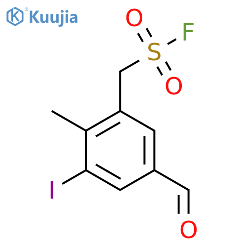 (5-Formyl-3-iodo-2-methylphenyl)methanesulfonyl fluoride structure