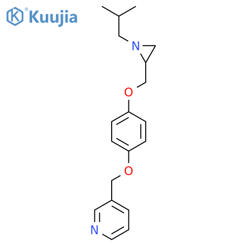 3-[[4-[[1-(2-Methylpropyl)aziridin-2-yl]methoxy]phenoxy]methyl]pyridine structure