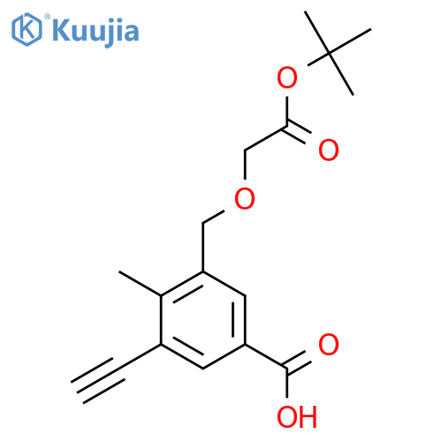 3-{2-(tert-butoxy)-2-oxoethoxymethyl}-5-ethynyl-4-methylbenzoic acid structure