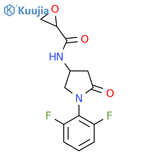 N-1-(2,6-difluorophenyl)-5-oxopyrrolidin-3-yloxirane-2-carboxamide structure