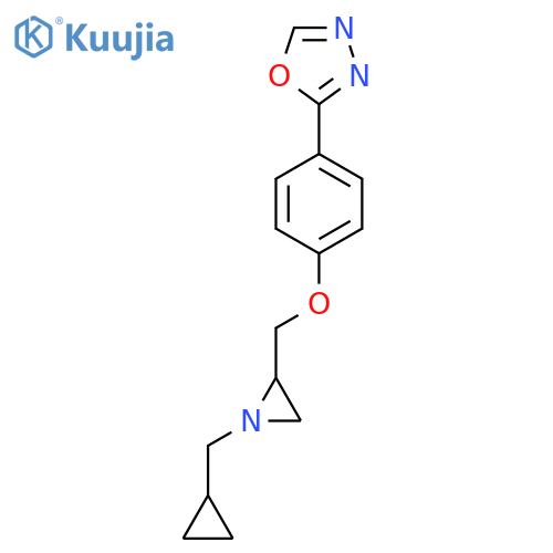 2-(4-{[1-(Cyclopropylmethyl)aziridin-2-yl]methoxy}phenyl)-1,3,4-oxadiazole structure