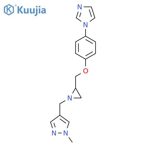 4-[[2-[(4-Imidazol-1-ylphenoxy)methyl]aziridin-1-yl]methyl]-1-methylpyrazole structure
