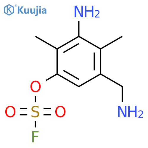 3-Amino-5-(aminomethyl)-2,4-dimethylphenyl sulfurofluoridate structure