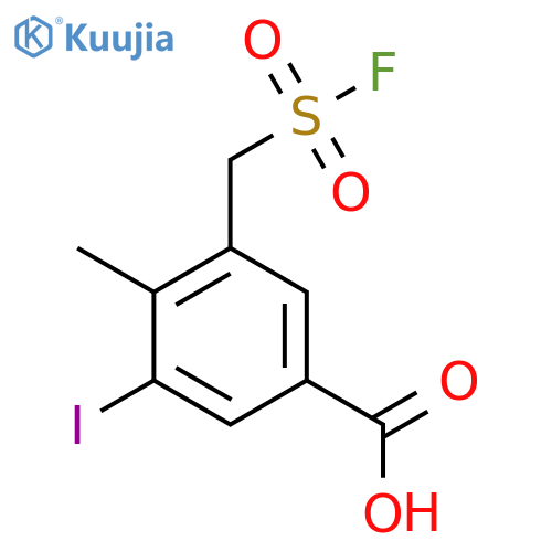 3-(fluorosulfonyl)methyl-5-iodo-4-methylbenzoic acid structure