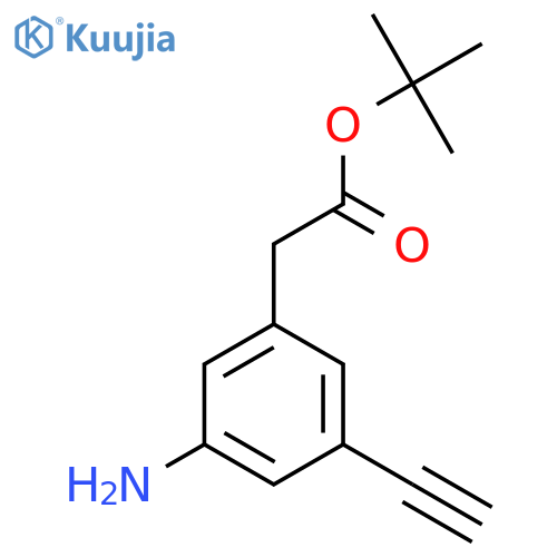 Tert-butyl 2-(3-amino-5-ethynylphenyl)acetate structure