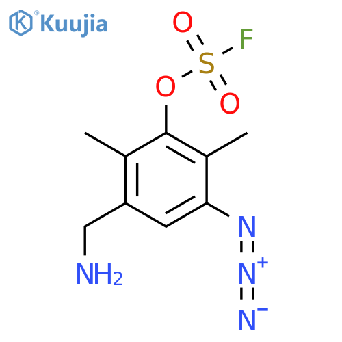 3-(Aminomethyl)-5-azido-2,6-dimethylphenyl sulfurofluoridate structure