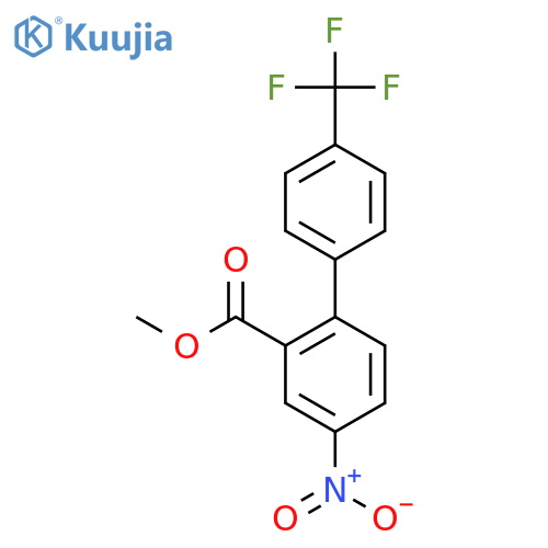 4-Nitro-4'-(trifluoromethyl)biphenyl-2-carboxylic acid methyl ester structure